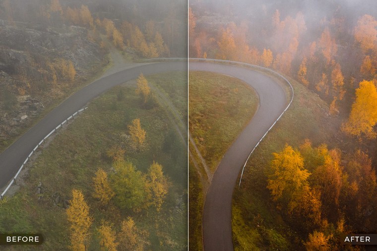 Capture One Styles for Moody Landscapes - Before & After Examples