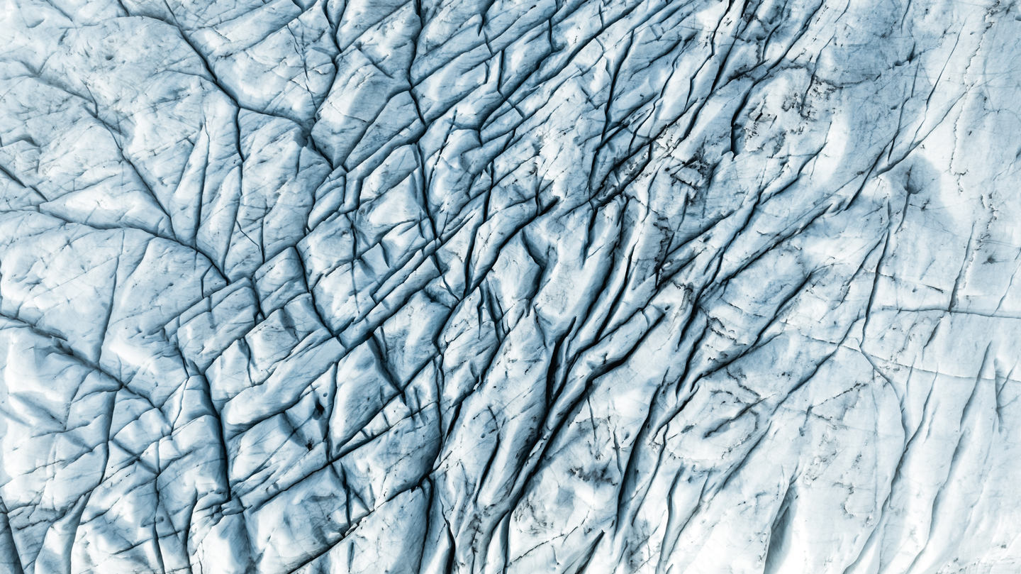 Aerial Photography of Glacial Landscape in Iceland by Jan Erik Waider