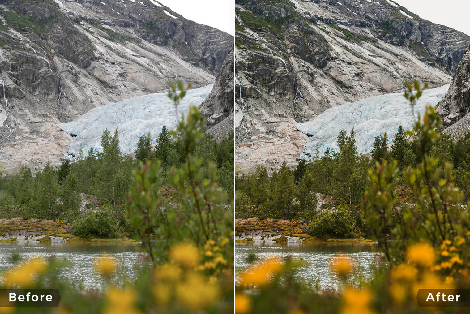 Landscape Essentials - Lightroom Presets - Before & After