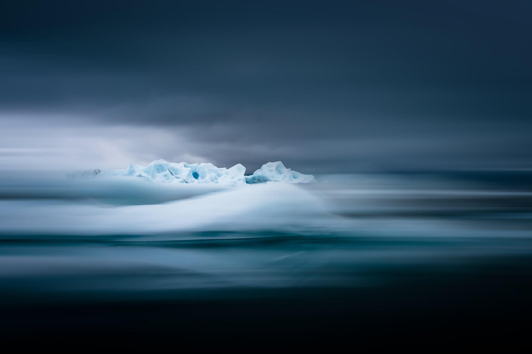 Abstract iceberg on Jökulsárlón Glacier Lagoon in Iceland