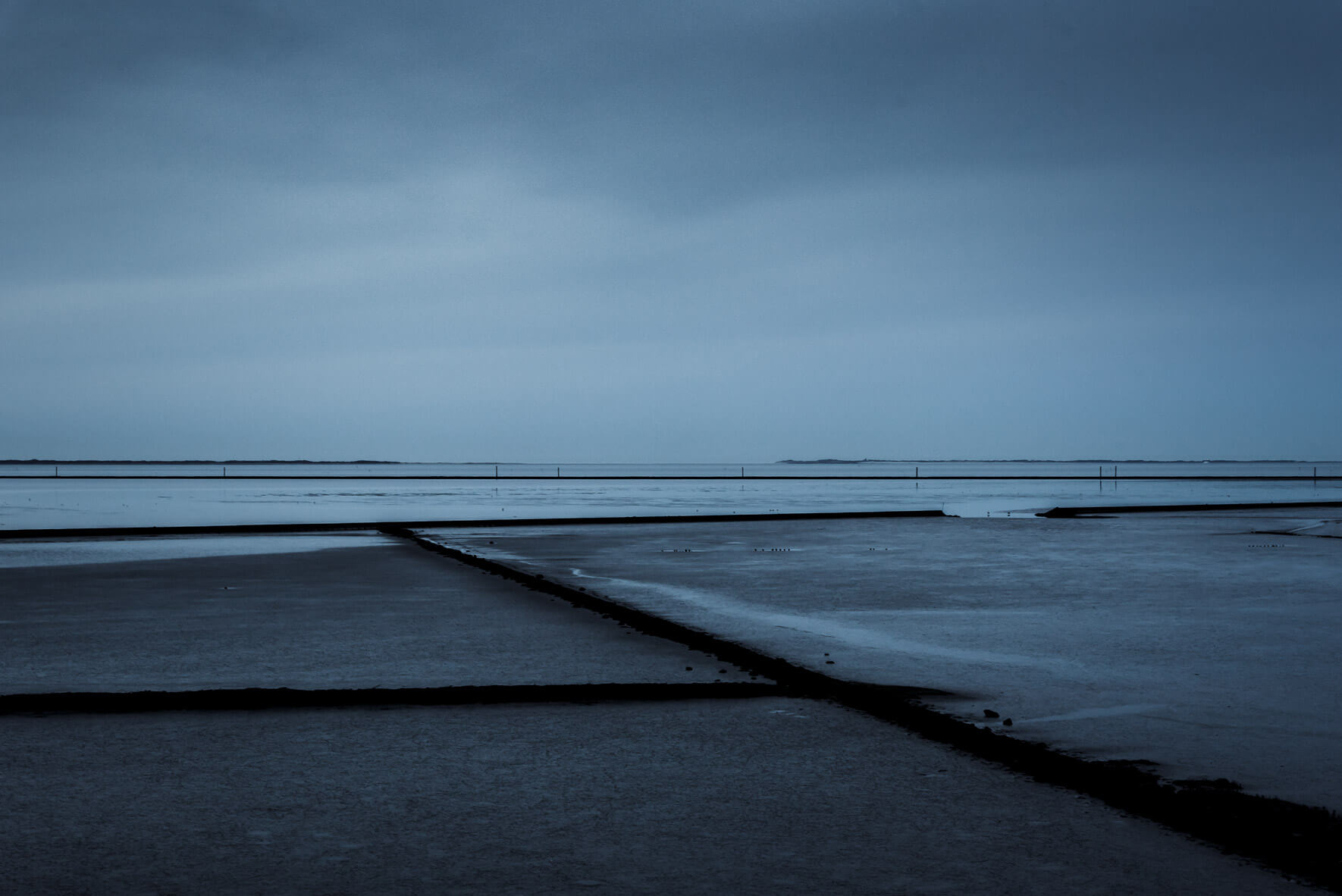 Dusk over the Wadden Sea in Germany