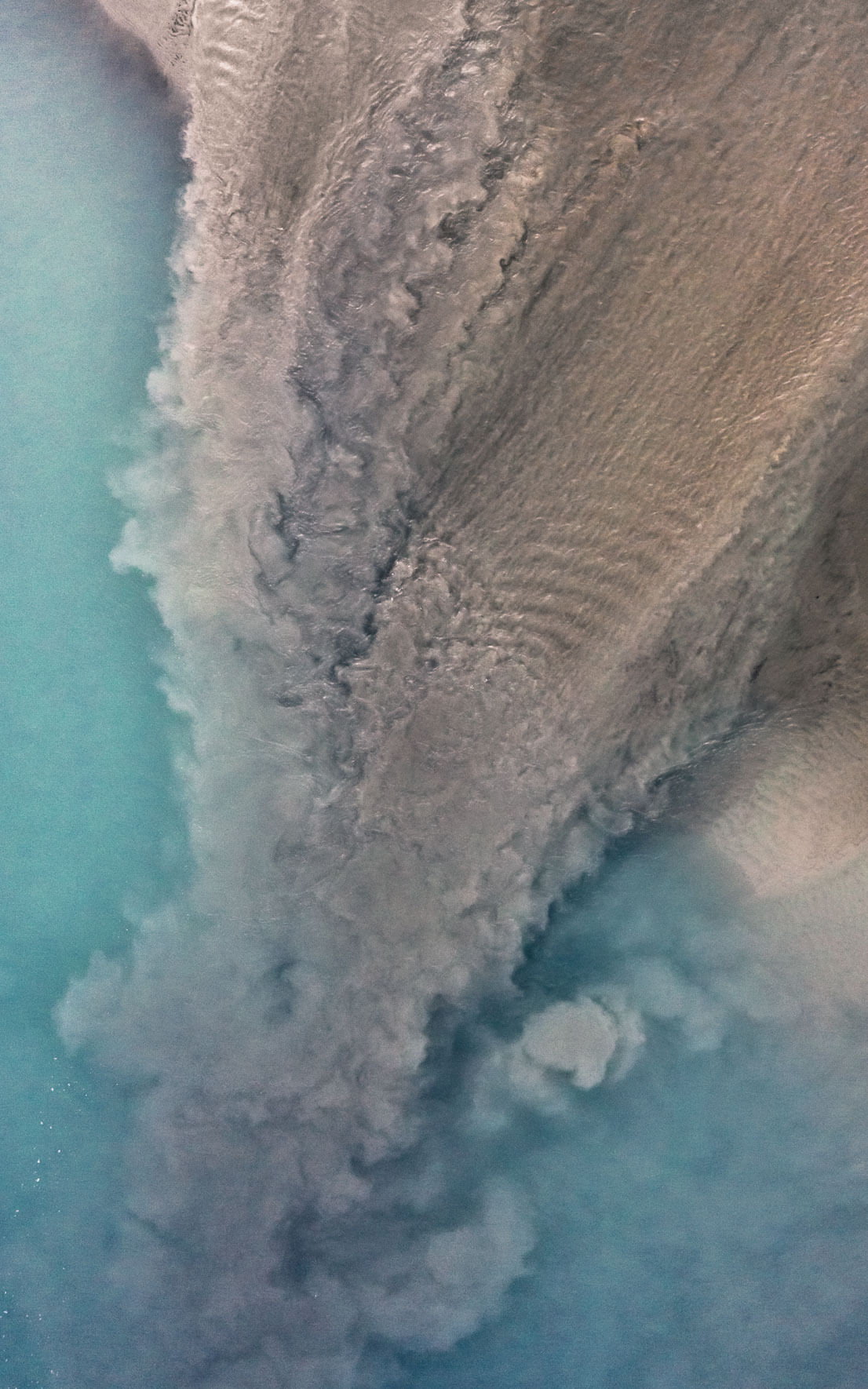 Aerial view of lake Nigardsbrevatnet in Norway