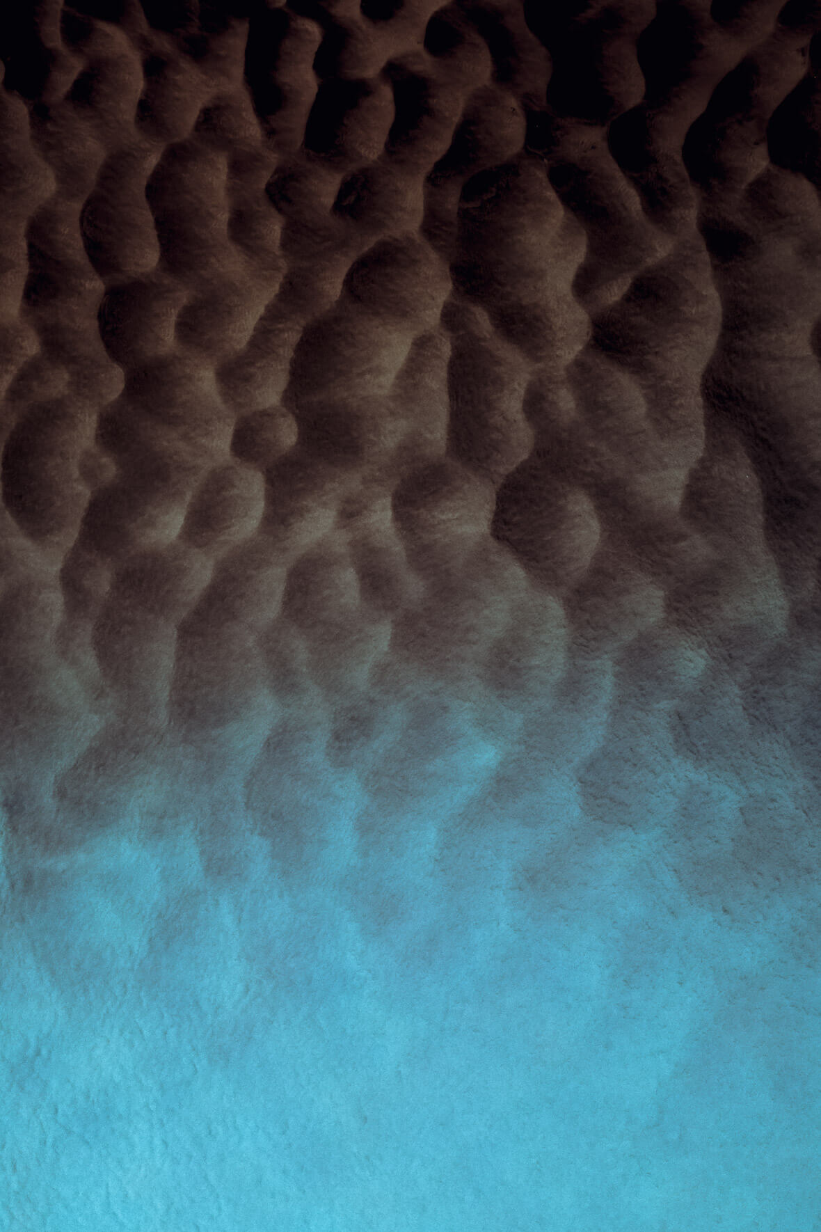 Aerial photography of a river delta in Norway