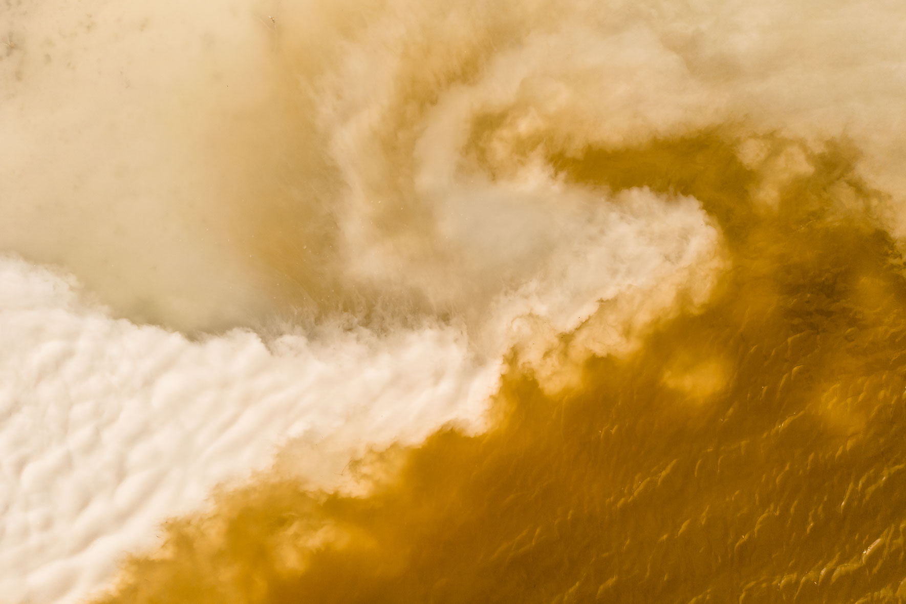 Yellow lake with chalk water