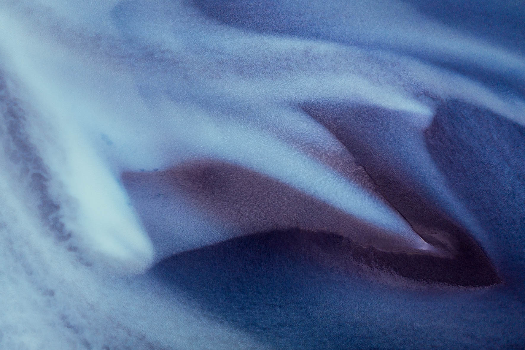 Aerial photography of glacial river in Iceland