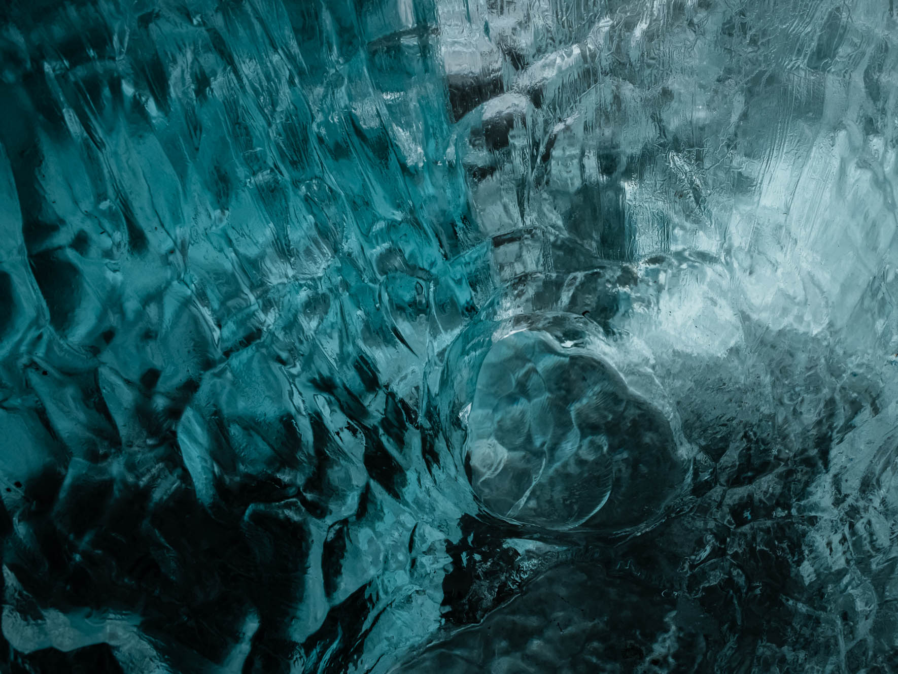 Colorful and Abstract Glacier Ice Texture