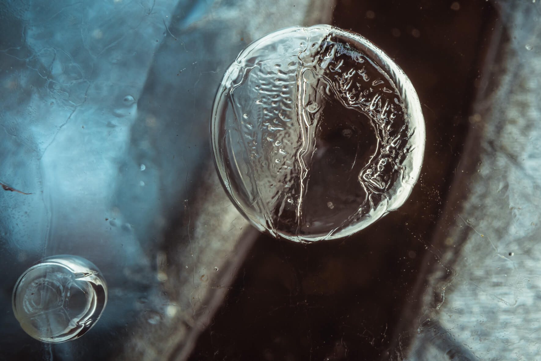 Abstract Macro Photography of Air Bubble