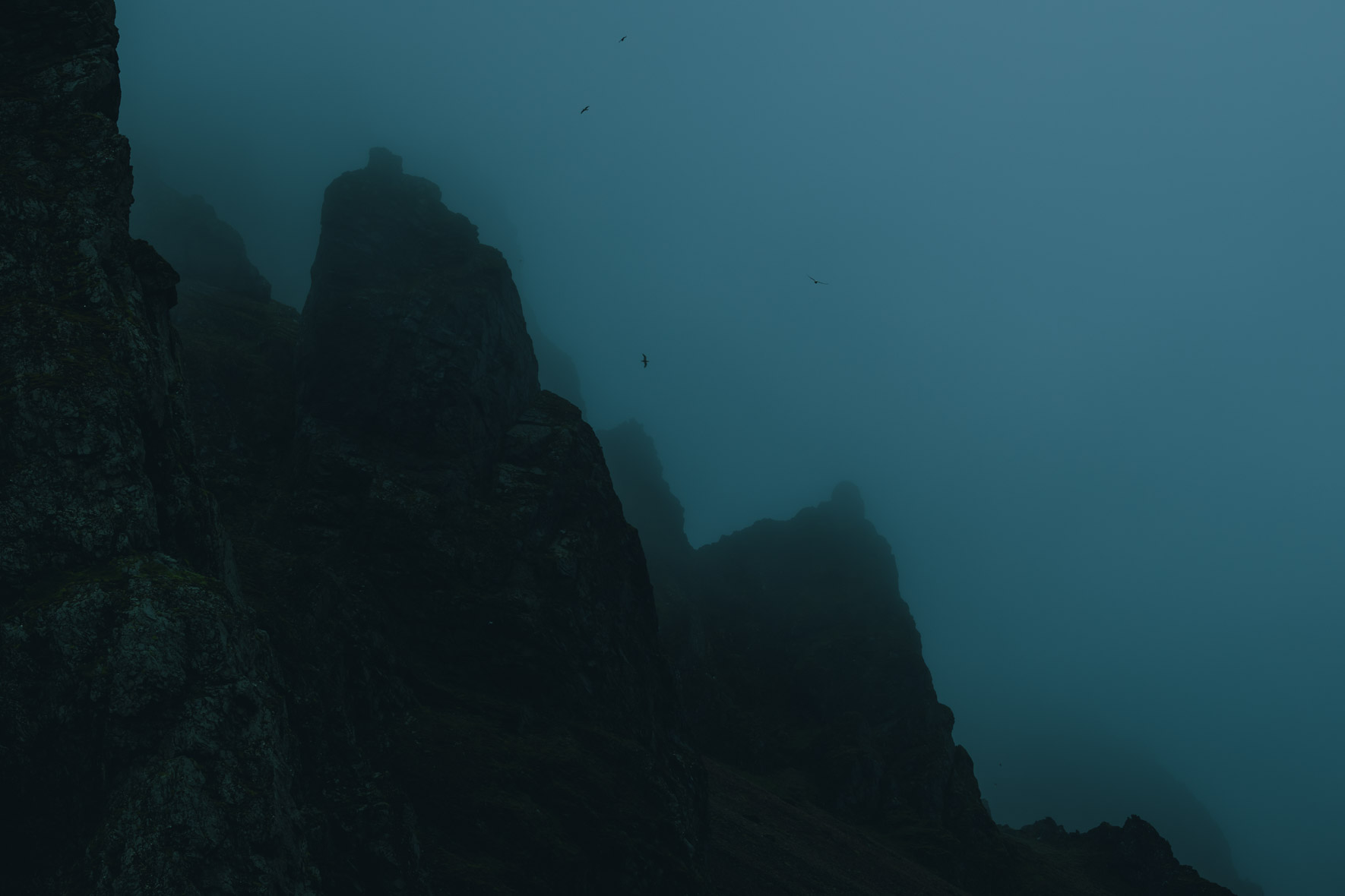 Cinematic and Moody Mountain Landscape