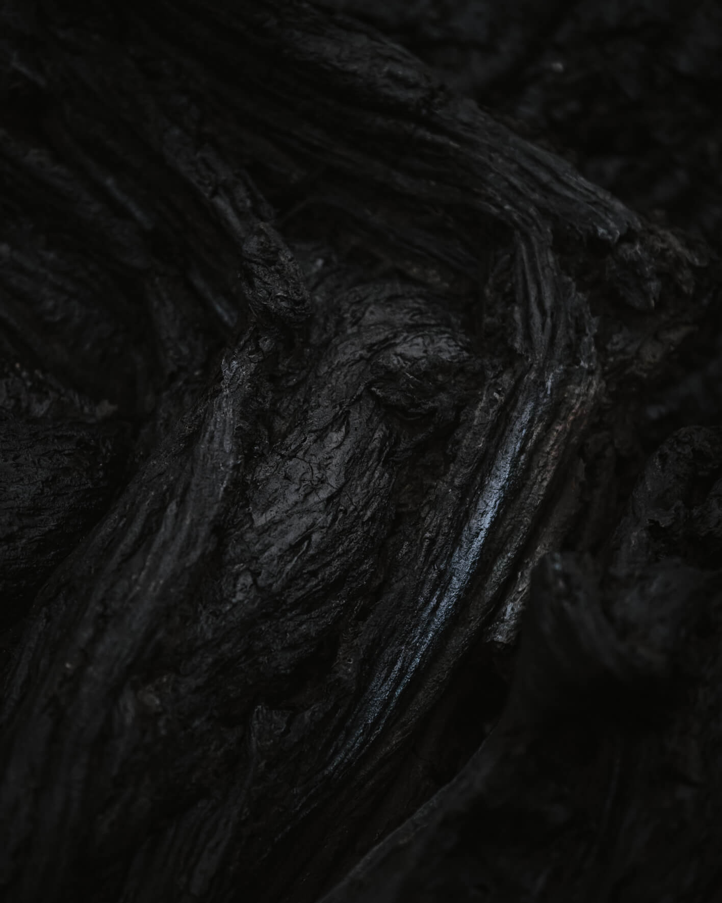 Abstract structures of cooled lava of the Fagradalsfjall volcanic eruption on the Reykjanes Peninsula in Iceland