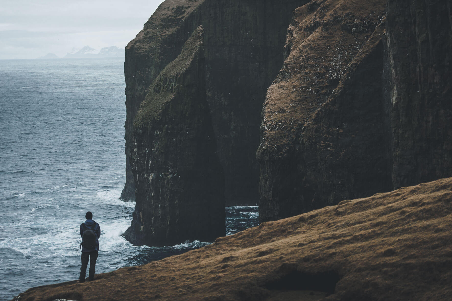 The coastline near Sandvík on Suðuroy, Faroe Islands