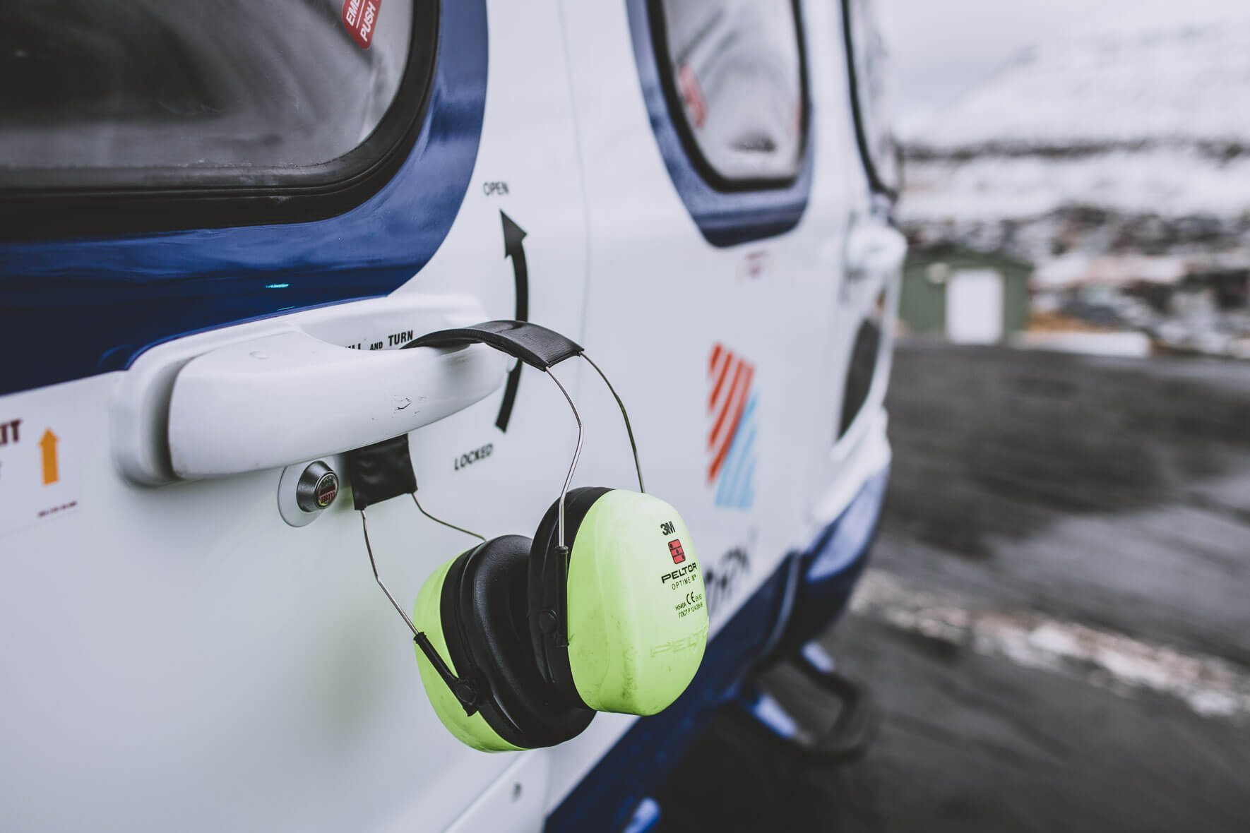 Agusta Westland 139 helicopter (OY-HIH) by Atlantic Airways at Klaksvik helipad