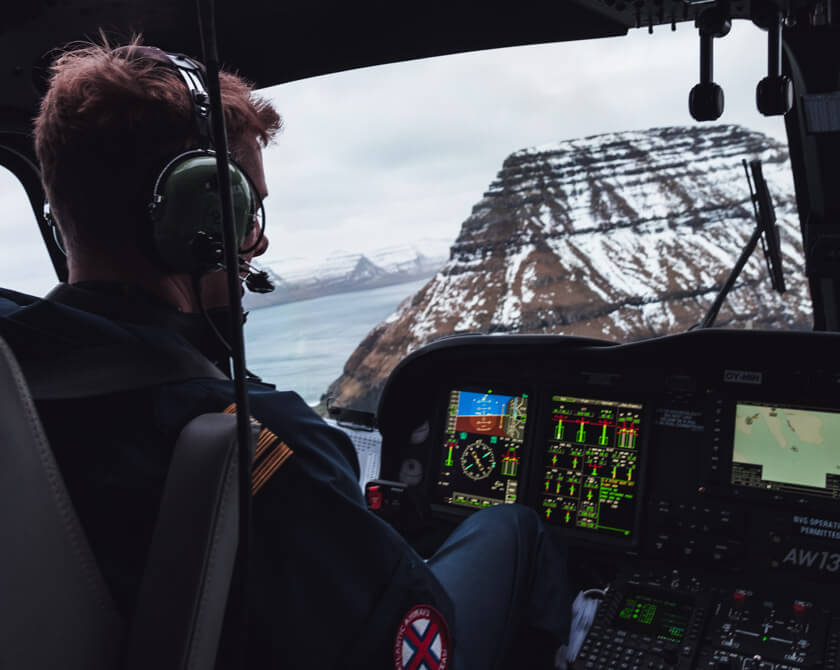 Atlantic Airways helicopter service on the Faroe Islands