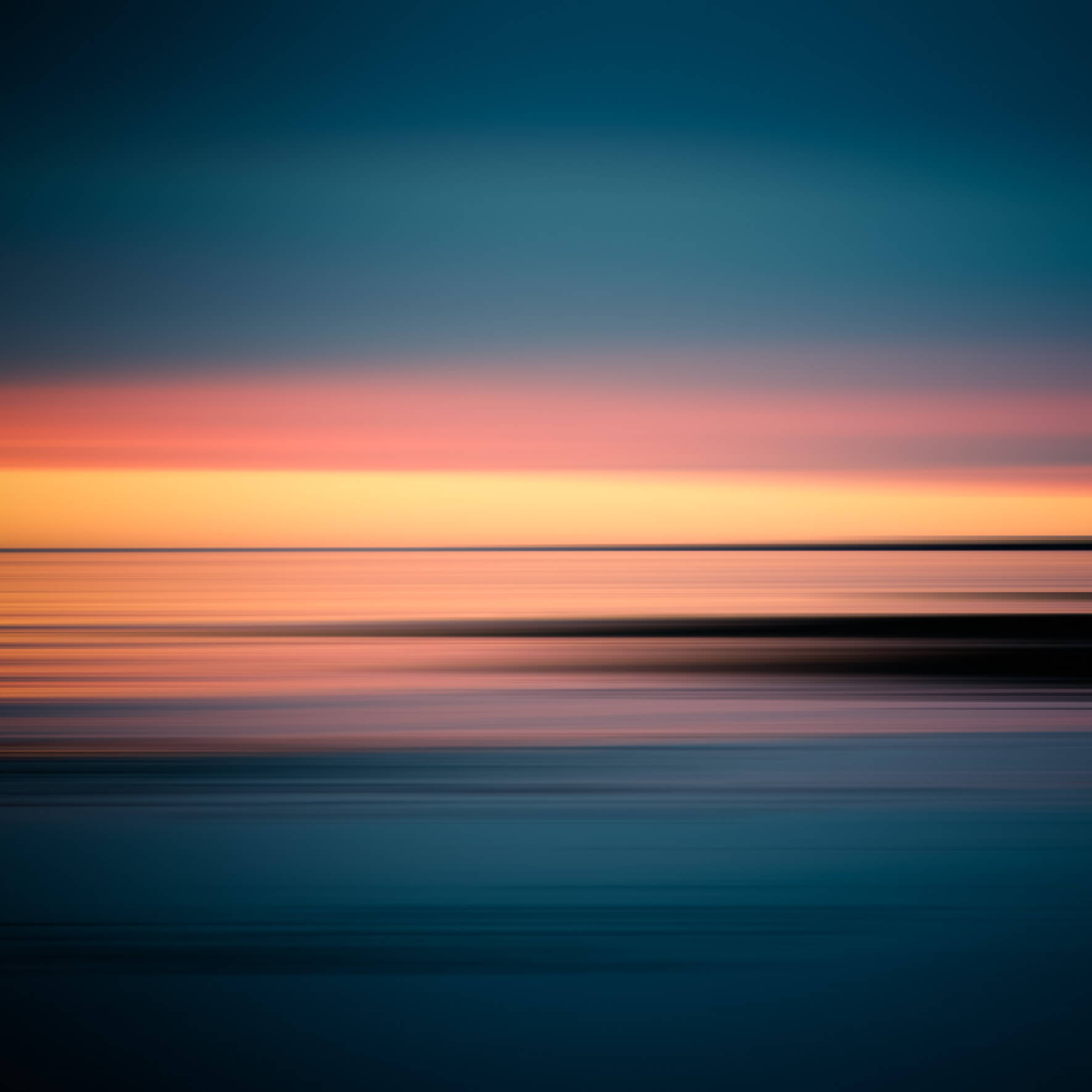 Colorful and abstract seascape of Iceland