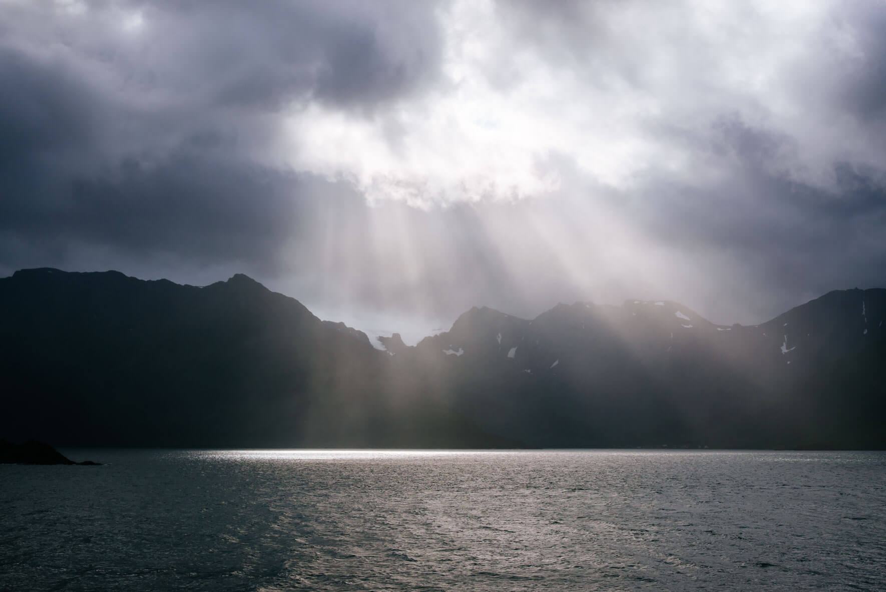 Dark clouds over the fjords of South Norway