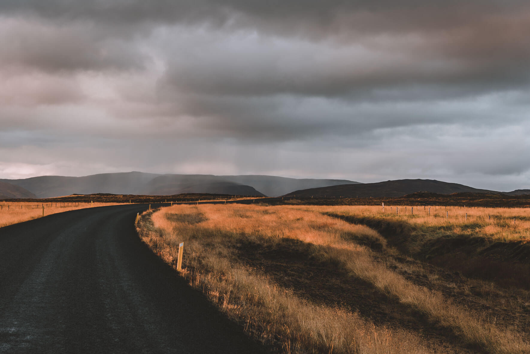 Gravel road in the Westfjords of Iceland