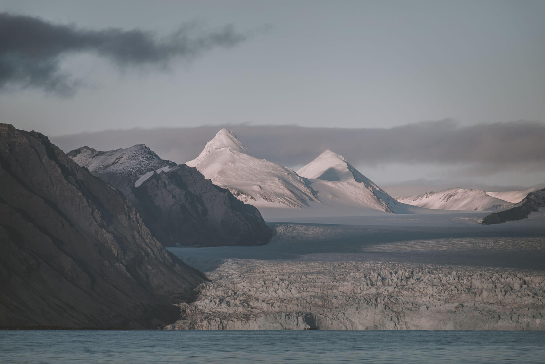The mountains and glaciers of Svalbard