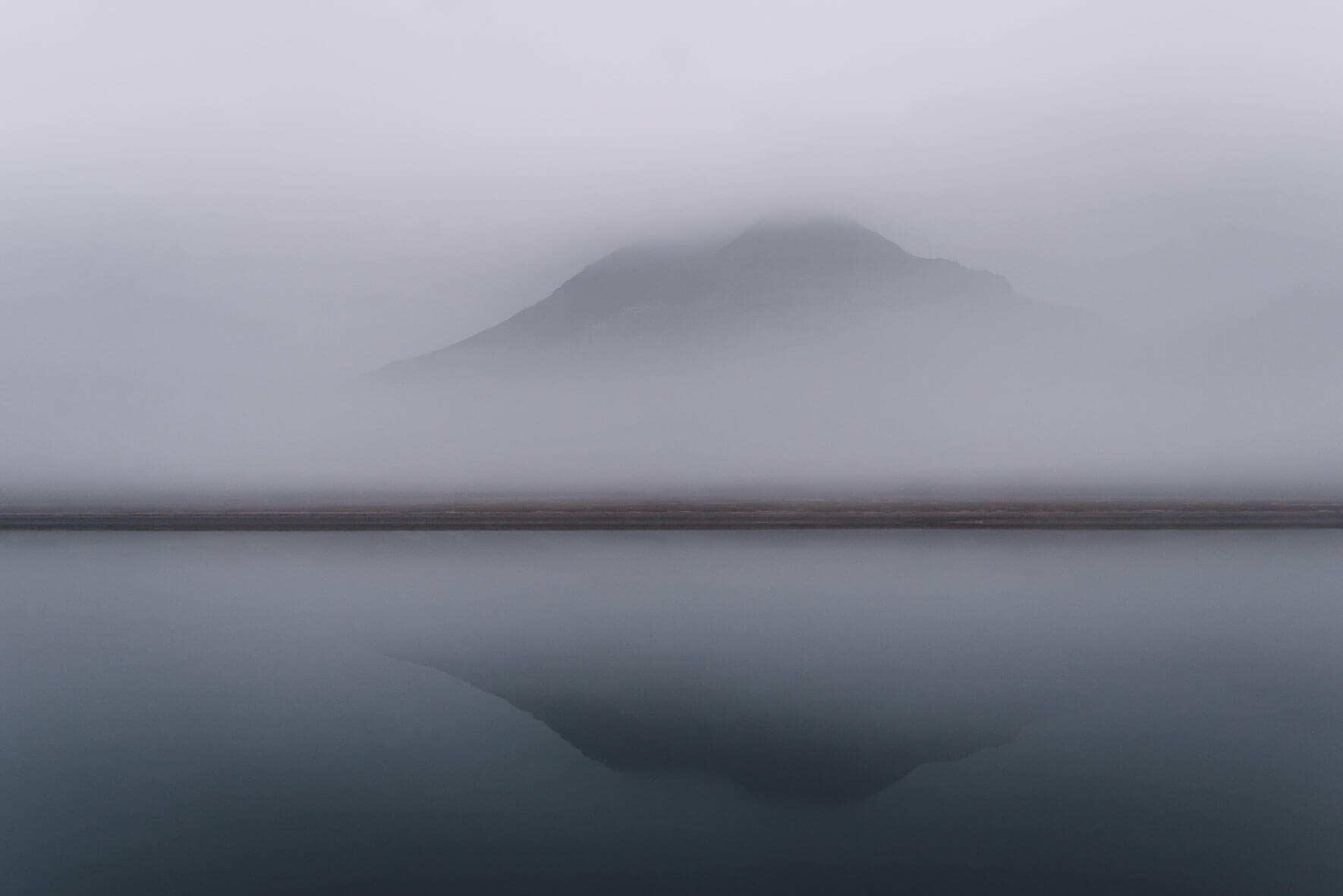 Foggy weather on Svalbard