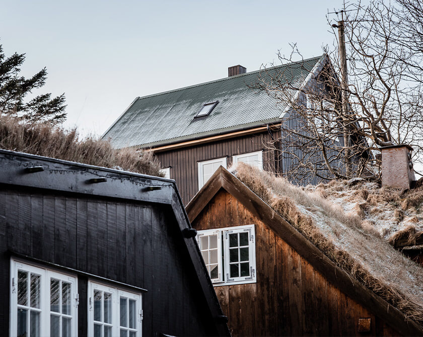 Old traditional houses in Tórshavn, Faroe Islands