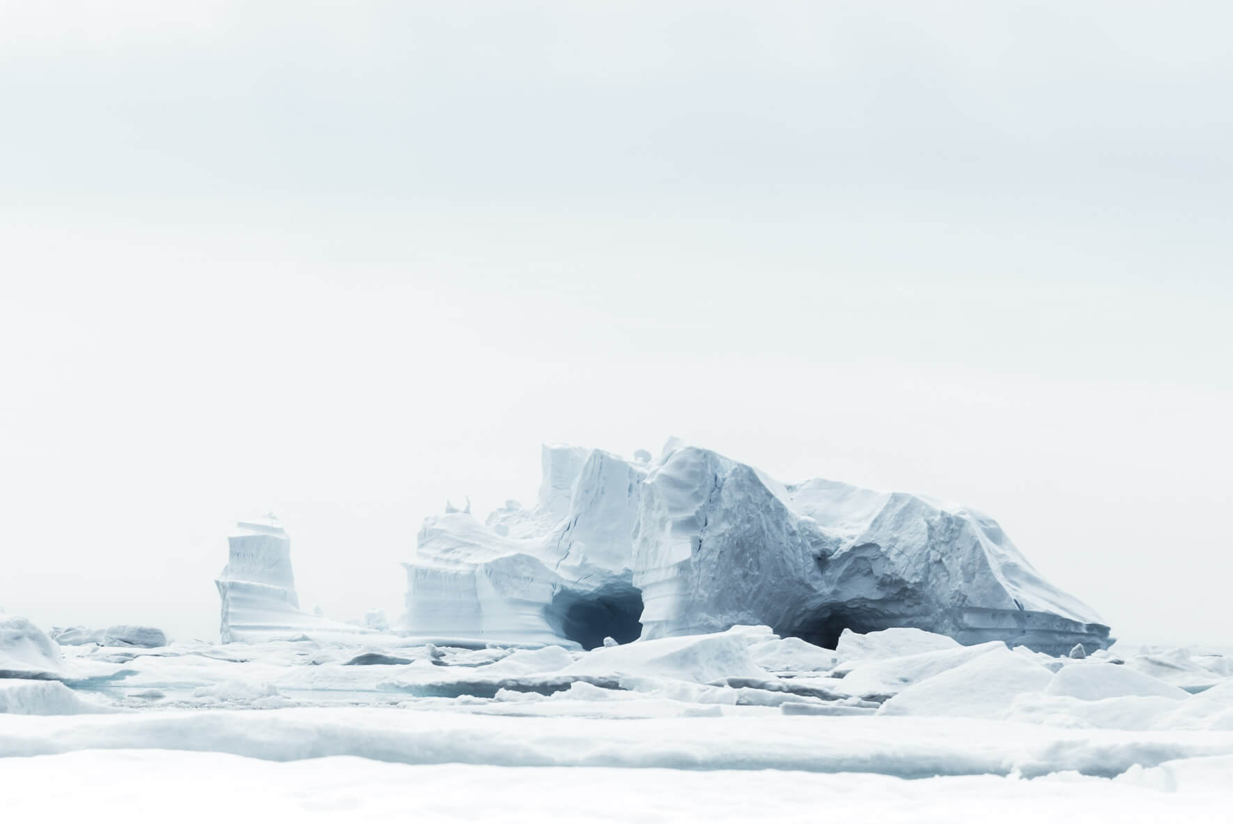 Soft light over icebergs on the east coast of Greenland