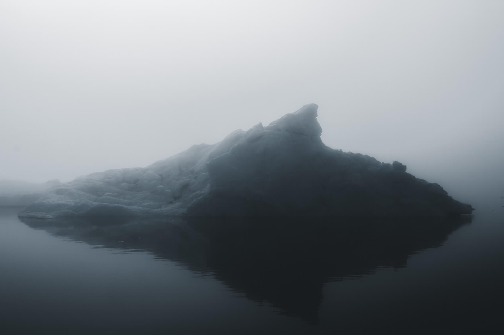 Iceberg in foggy weather (Disko Bay, Greenland)