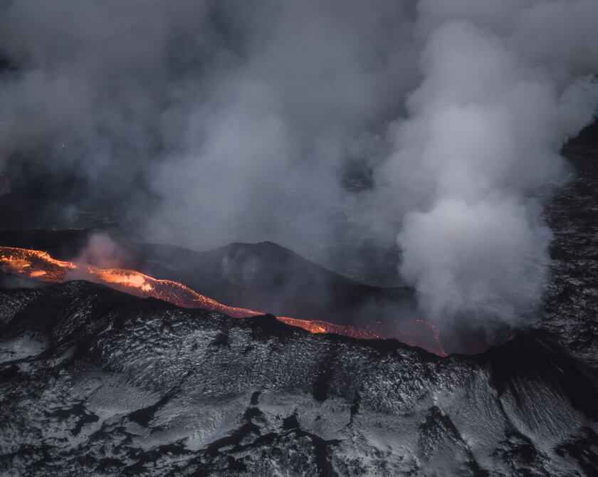 Holuhraun lava field north of the Vatnajökull ice cap, Iceland
