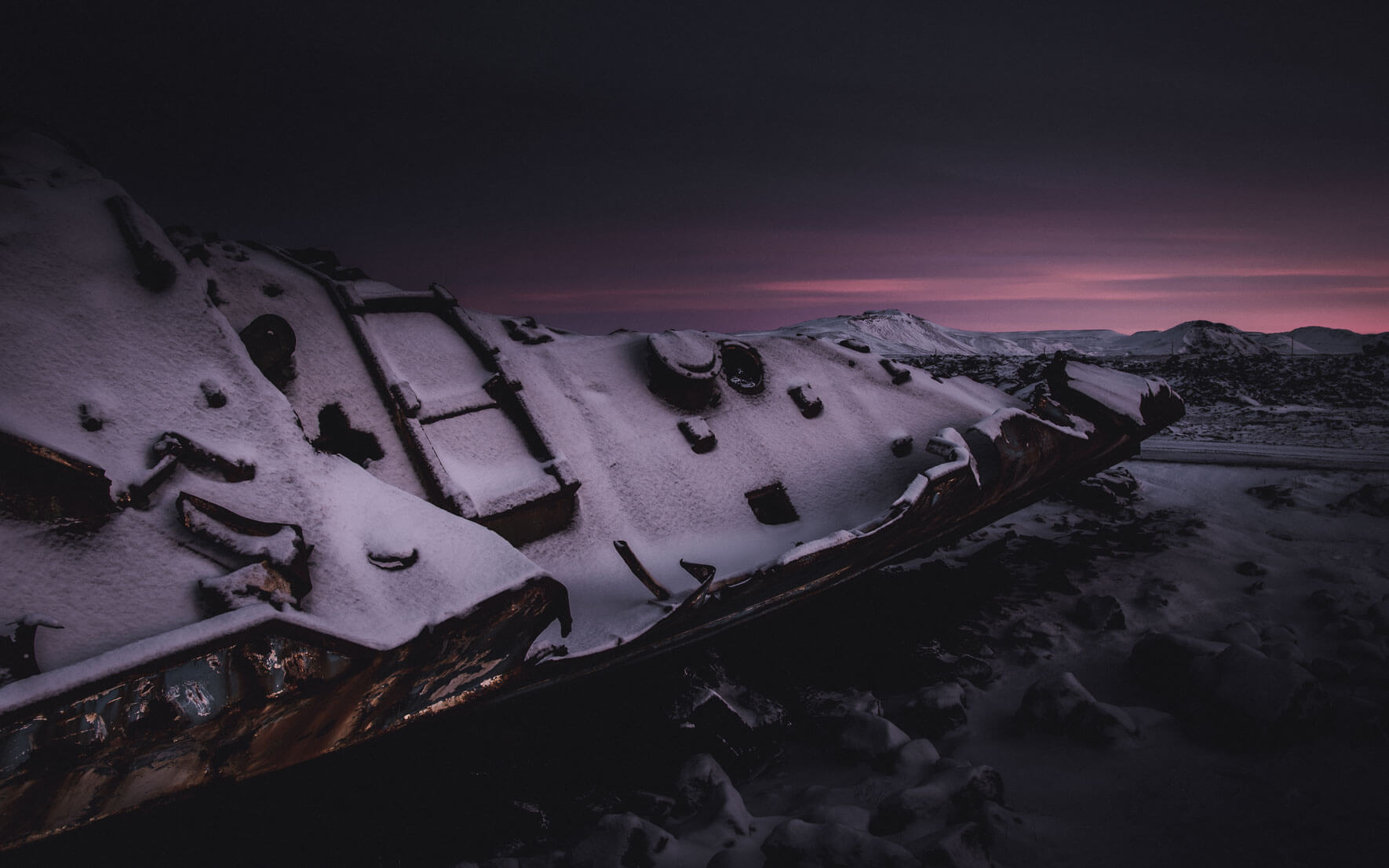 Old shipwreck in Iceland