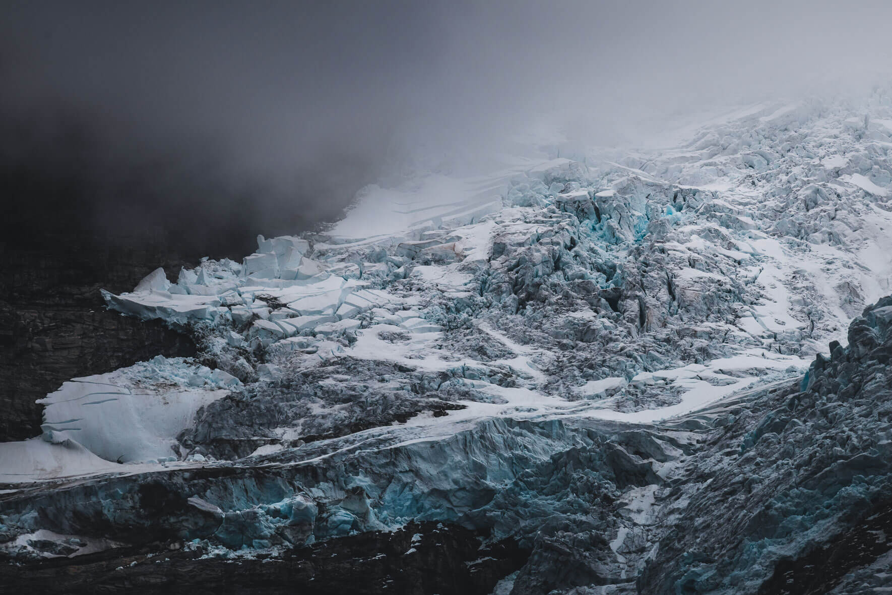 Kjenndalsbreen Glacier in the Nordfjord region of Norway