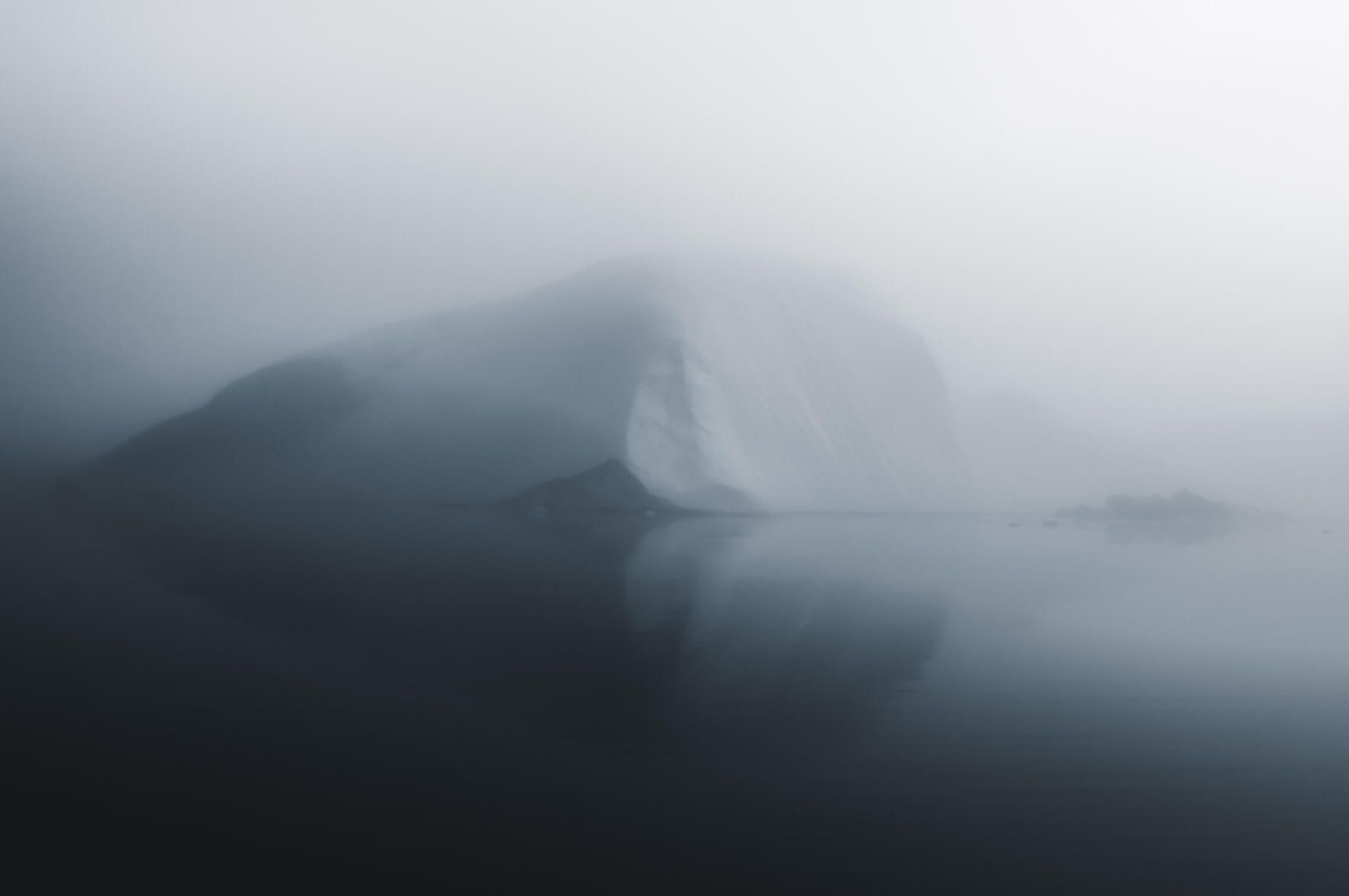 Iceberg in the fog on the west coast of Greenland